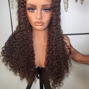 Curly Brown Wig for Women